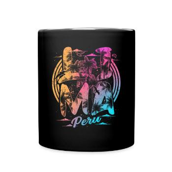 Lima Peru Souvenir Urlaub - Tasse einfarbig - Schwarz - Vorne