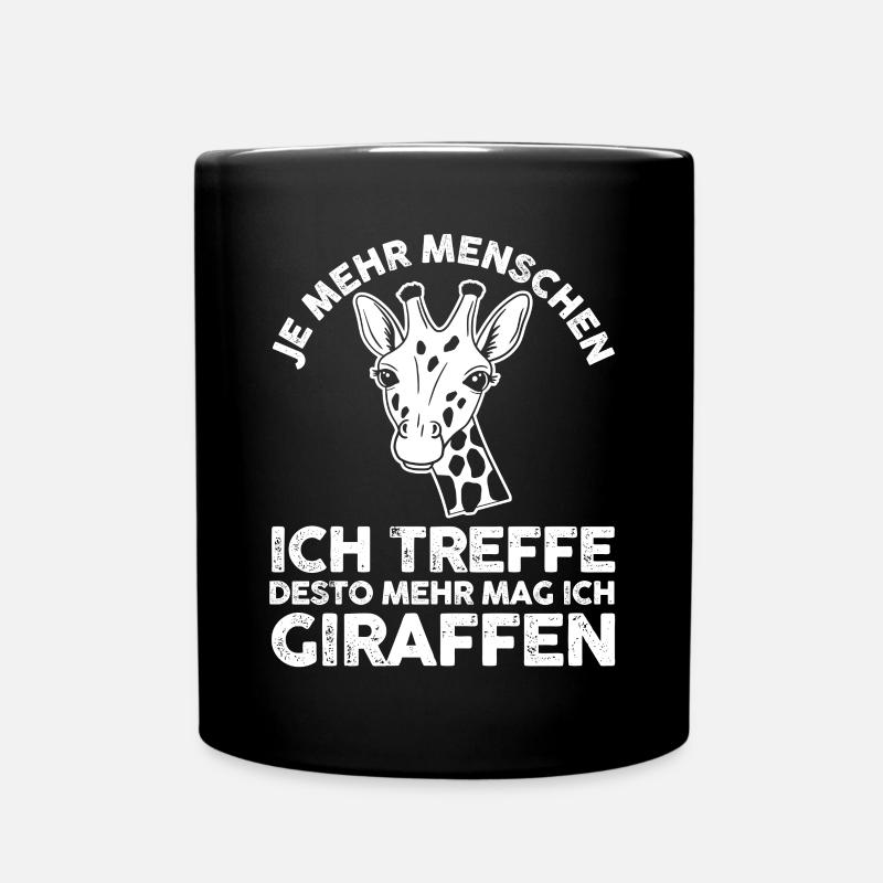 Giraffe Giraffen - Tasse einfarbig - Schwarz