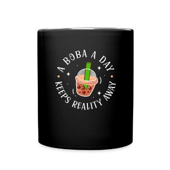 Thé à bulles - Mug uni - noir - Devant