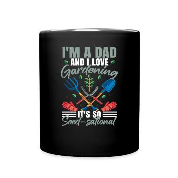 Drôle de papa de jardin Blague Fête des pères - Mug uni - noir - Devant
