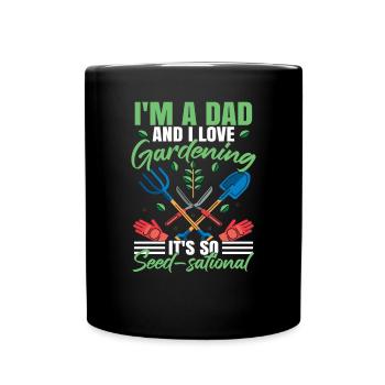 Ich bin ein Vater Lustiger Vatertagswitz - Tasse einfarbig - Schwarz - Vorne