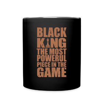 Black History Month Black King Melanin Menjusticer - Full Colour Mug - black - Front