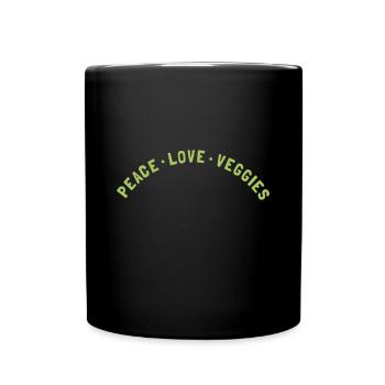 Funny Veggie Art For Women Men Vegan Food Vegetabl - Full Colour Mug - black - Front