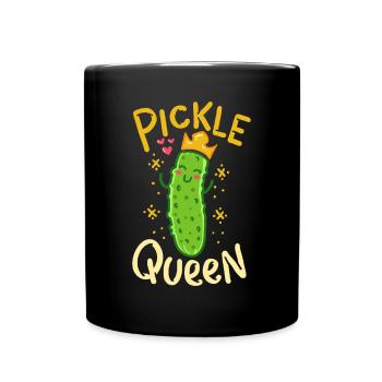 Pickle Queen Vegan Funny Cucumber Vegetable - Mug uni - noir - Devant