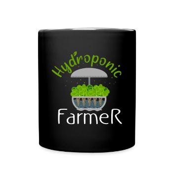 Hydrophonics Landwirt Gartenbau Landwirtschaft - Tasse einfarbig - Schwarz - Vorne