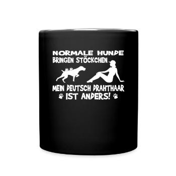 Hunde Deutsch Drahthaar Hundebesitzer - Tasse einfarbig - Schwarz - Vorne