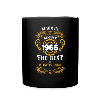 Made In August 1966 The Best - Full Colour Mug - black - Front