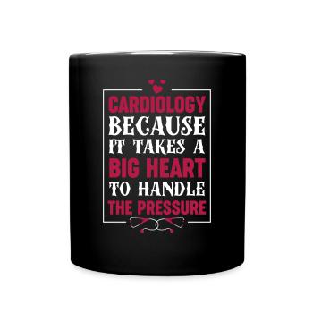 Funny Cardiology Nurse Saying - Full Colour Mug - black - Front