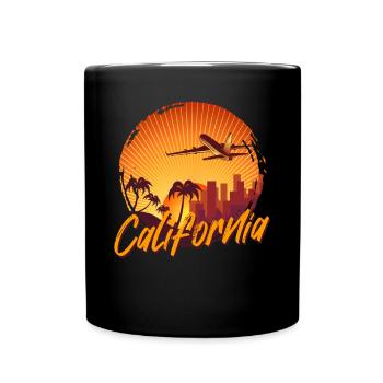 california - Tasse einfarbig - Schwarz - Vorne