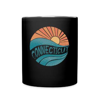 Connecticut - Full Colour Mug - black - Front