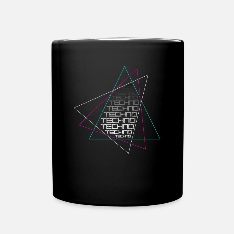 Techno - Mug uni - noir