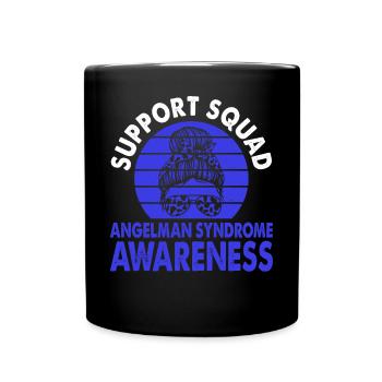 Support Squad Angelman Syndrome Awareness Month - Full Colour Mug - black - Front
