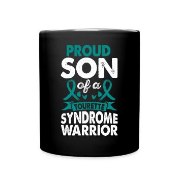 Sohn Des Tourette-syndroms Warrior Awareness Month - Tasse einfarbig - Schwarz - Vorne