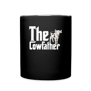 Cowfather Kuhpapa - Tasse einfarbig - Schwarz - Vorne