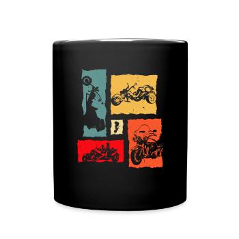 Trike Retro - Tasse einfarbig - Schwarz - Vorne