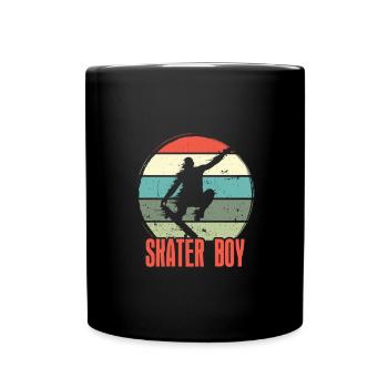 Skater Boy Skateboard Skateboarding Vintage - Mug uni - noir - Devant