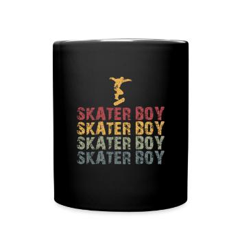 Skater Boy Skateboard Skateboarding Vintage - Mug uni - noir - Devant
