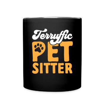 Haustierbetreuung Katze Hund Haustiersitter - Tasse einfarbig - Schwarz - Vorne