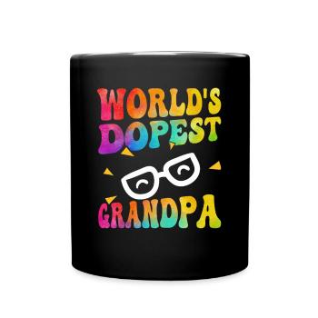 Hippie Opa Krawatte Färben Frieden - Tasse einfarbig - Schwarz - Vorne