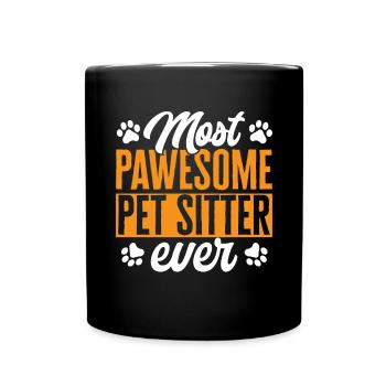Haustierbetreuung Katze Hund Haustiersitter - Tasse einfarbig - Schwarz - Vorne