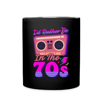 Lustige Hippie Vaporwave Retro - Tasse einfarbig - Schwarz - Vorne