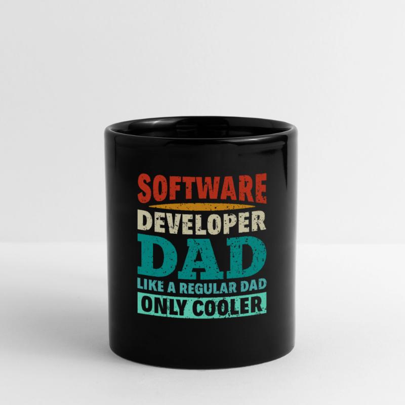 Software Developer Dad - Software Programmierer Tasse einfarbig