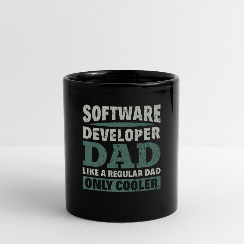 Software Developer Dad - Software Programmierer Tasse einfarbig