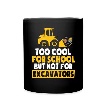 School Excavator Funny Toddler - Full Colour Mug - black - Front