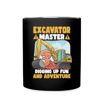 Excavator Master - Full Colour Mug - black - Front