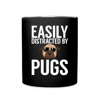 Pug Gifts for Pug Lovers - Full Colour Mug - black - Front