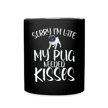 Pug Gifts for Pug Lovers - Full Colour Mug - black - Front