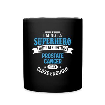 Prostate Cancer Awareness Ribbon - Full Colour Mug - black - Front