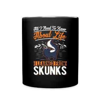 Skunk Gift - Full Colour Mug - black - Front