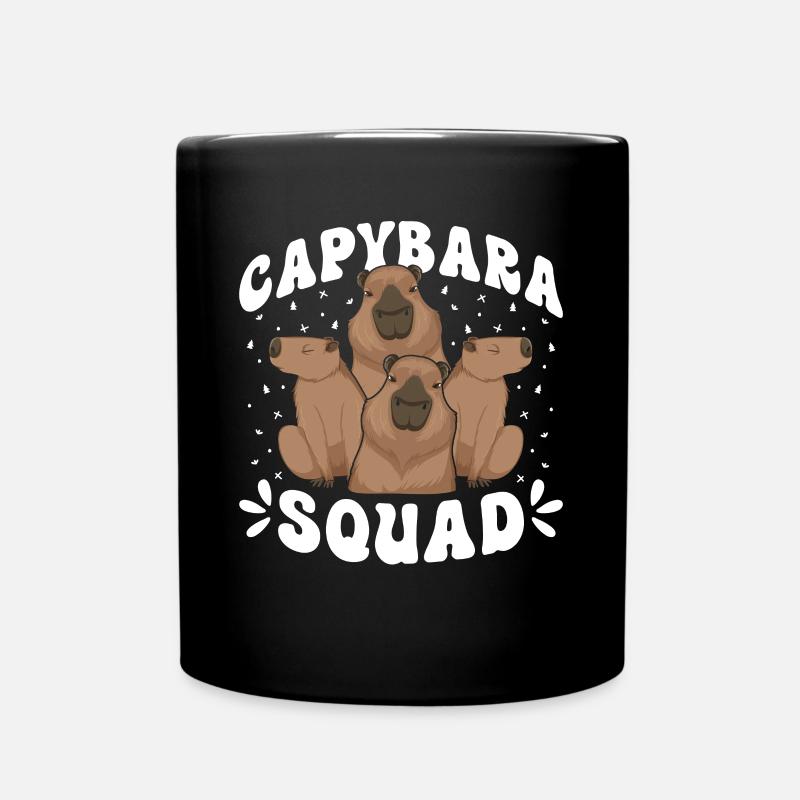 Capybara Trupp - Tasse einfarbig - Schwarz
