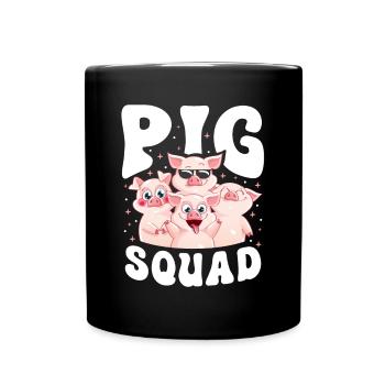 Escouade porcine - Mug uni - noir - Devant