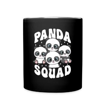 Panda Trupp - Tasse einfarbig - Schwarz - Vorne