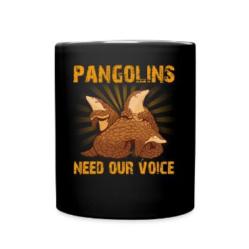 Pangolins need our voice - Full Colour Mug - black - Front