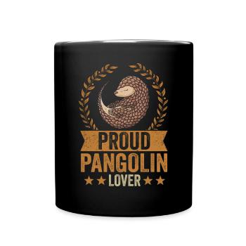 Proud pangolin lover - Full Colour Mug - black - Front