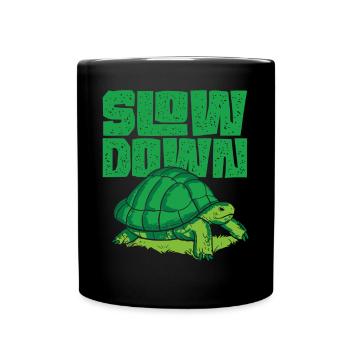Tortue de mer Tortue ralentir - Mug uni - noir - Devant