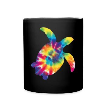 Tortue de mer Tortoise Tie Dye - Mug uni - noir - Devant