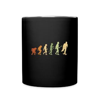Skateboarding Evolution Skateboard Skater - Tasse einfarbig - Schwarz - Vorne