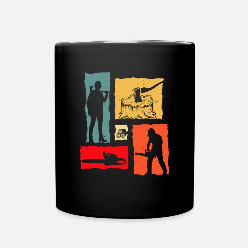 Lumberjack Retro - Tasse einfarbig - Schwarz