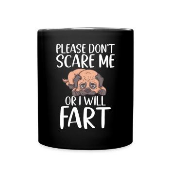 Pug Gifts for Pug Lovers - Full Colour Mug - black - Front