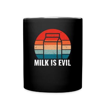 Dairy is Scary - Intolerance Milk Cheese - Full Colour Mug - black - Front