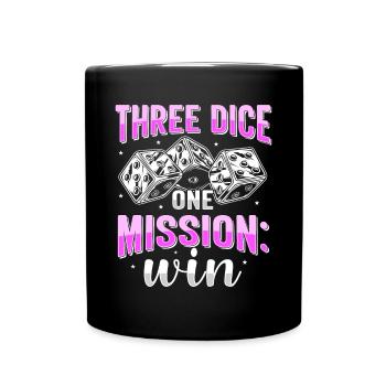If you think I'm crazy Bunco Bunco - Full Colour Mug - black - Front
