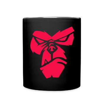 Poker Face | Gorilla, Monkey, Animals, Animal Welfare - Full Colour Mug - black - Front