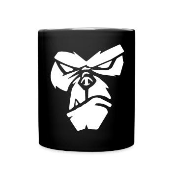 Poker Face | Gorilla, Monkey, Animals, Animal Welfare - Full Colour Mug - black - Front