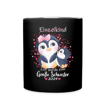 Ich Werde Eine Große Schwester 2024 - Tasse einfarbig - Schwarz - Vorne