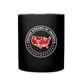 Steak - Tasse einfarbig - Schwarz - Vorne