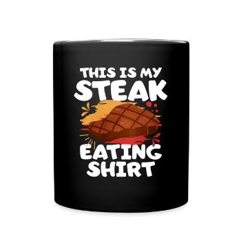 Steak - Tasse einfarbig - Schwarz - Vorne